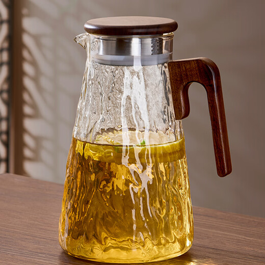 Yupinjia Cooling Kettle Set Home Large Capacity Tea Health Kettle Cooling Kettle Glass Cup Tea Cup Water Cup Coffee Cup Complete Set Kettle Set One Pot Six Cups + Tea Tray