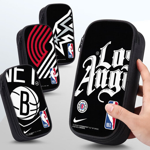 合彩美NBA篮球笔袋小学生铅笔盒2025年新款超火网红爆款文具袋初中生笔 帆布笔袋ZQ11303