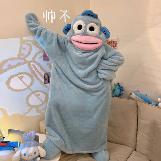 桑琴搞怪情侣连体睡衣男女款秋冬季加厚珊瑚绒卡通大码睡袋毛绒家居服 单件睡袍 4840单袍 M