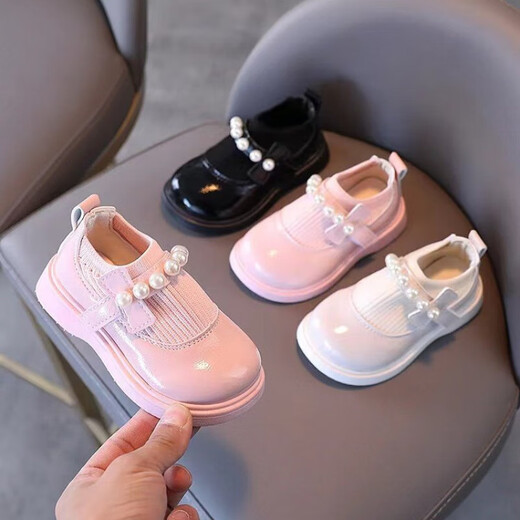 Leather Shoes Girls Princess Shoes Children's Small Leather Shoes Spring and Autumn 2025 New Autumn Style Girls' Single Shoes Baby Leather Shoes Black 24
