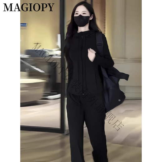 MAGIOPY国际奢侈高档品牌春季2025新款户外休闲运动套装女跑步灰色薄外套 灰色两件套 XXL(131-150斤)