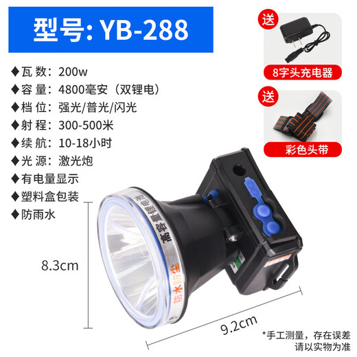 渝豹防爆头灯超长续航安全帽矿灯卡扣式头灯夜钓鱼户外LED强光头戴式 高品693(强光10h)