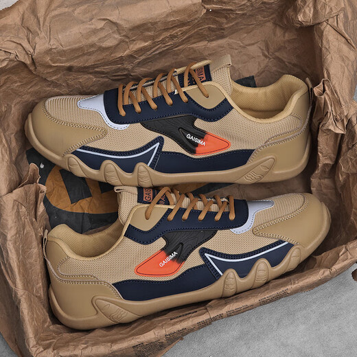Herrenschuhe 2025 Neues Sommer-Mesh atmungsaktives trendige Marke VERSATILE Casual Forrest Gump Schuhe Herren Sportheighöhen-Verstärkungs-Dad-Schuhe (JL) AS9905 Khaki 46