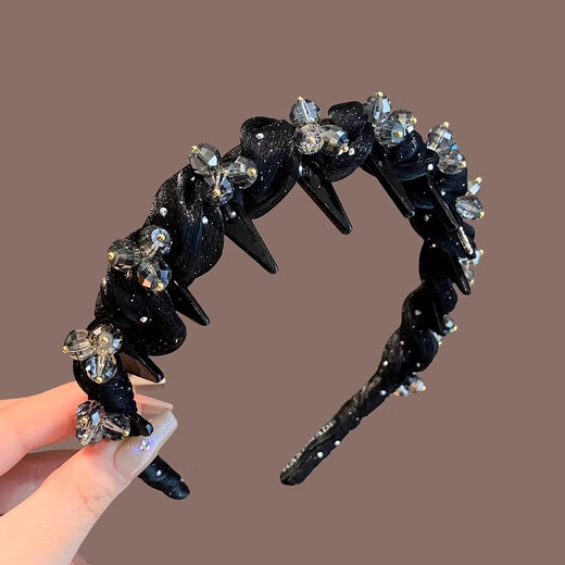 Idel Princess of Paris headband for women 2025 new high-end rhinestone braid fashion hairpin fashionable high skull headband F3425 rhinestone star headband