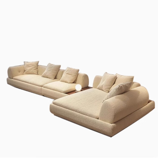 Beiyipin Italienisch minimalist 2024 New Mailand Super Moon Stoff Sofa Villa Große Flachebene Direkte runde Ecke Kombination K1355*175 Kombination