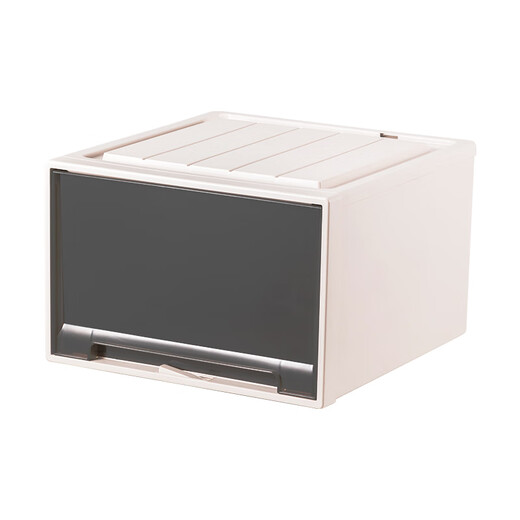 Fat Pig Xiansen Wardrobe Storage Box Drawer Clothing Storage Box Household Clothing Storage Box Plastic Transparent Underwear Storage Cabinet One-pack brown [Export Quality/No Installation] C3523 [Deep 45*Width 35*High 23CM]