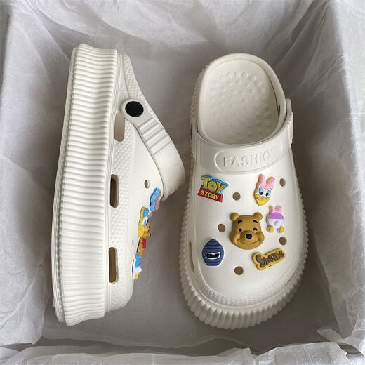 
Chaoyunyue's new high-soled thick-soled anti-slip girl's heart high-heeled hole shoes 9905+ random (0500 random shoe size) 36-37 Suitable for 35-36 feet