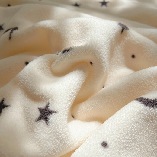 Su Xuan's new rice grain velvet blanket double-sided baby velvet children's nap blanket office nap air conditioning shawl blanket Stars and Moon 95x150cm office nap blanket