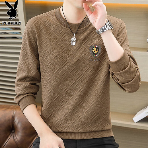 Playboy (PLAYBOY) sweatshirt men's jacket men's autumn and winter men's long-sleeved T-shirt trendy sports bottoming shirt round neck casual top