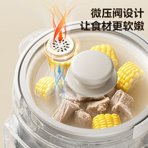 Midea electric stew pot for 3-4 people, electric casserole pot, soup pot, stew cup, electric stew pot for straight stew, purple clay ceramic stew pot, electric stew pot for 2-3 people, slow cooker, porridge pot, electric soup pot, 3L micro-pressure tender stew, white porcelain bladder = 10 bowls