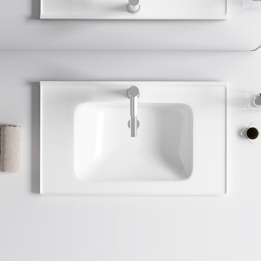 
Rock-free ceramic countertop integrated wash basin semi-embedded Taichung basin bathroom wash basin wash basin wash basin single basin 1047 outer diameter 101*47+ stainless steel drain