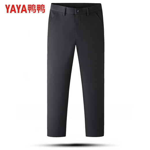 
Duck Duck (YAYA) goose down pants for men thickened straight elastic waist warm winter new casual plush pants 672F black 32