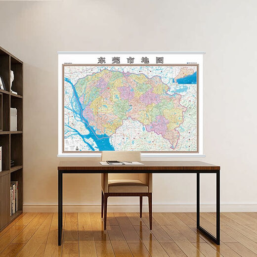 2025新版东莞市地图挂图1.4米x1米广东省东莞市地理交通线路地图商务办公室家用地图挂墙覆膜防水哈尔滨地图出版社 东莞市地图