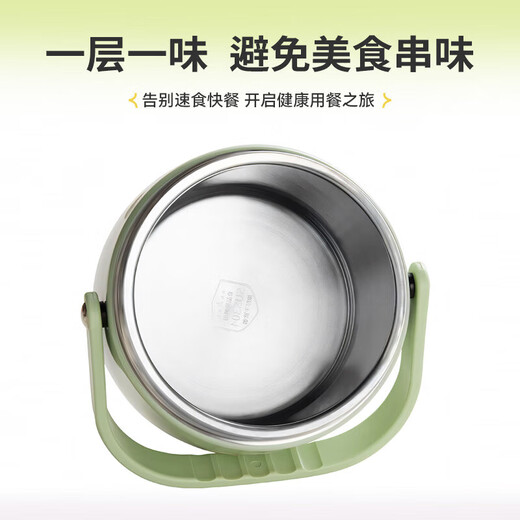 Royalstar Insulated Lunch Box 12 hours long thermal insulation 304 stainless steel vacuum insulated bucket portable lunch box for office workers and students with thermal bag, Sushu Purple 2 layers 1.5L