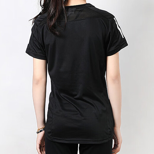 Adidas official ship store short-sleeved summer new running training sportswear woven fast-drying half-sleeved top round neck T-shirt 9274-Black woven fast-drying-spot fast-drying XS Recommended 70-85Jin [Jin equals 0.5 kg]