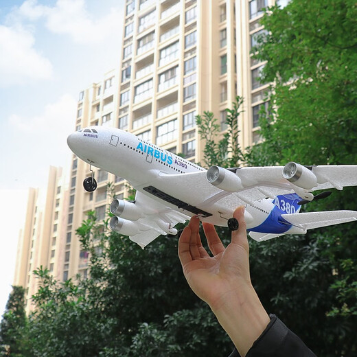 Dwi遥控飞机航模泡沫固定翼儿童空客a380滑翔机小学生玩具男孩无人机 炫酷灯光+操控版2通道塞斯纳战 官方标配