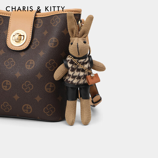 CharisKitty小c&k包包女款2025年新款通勤水桶包单肩斜挎女包生日圣诞节礼物 CK女包-咖色【送女友老婆女生礼物走心】