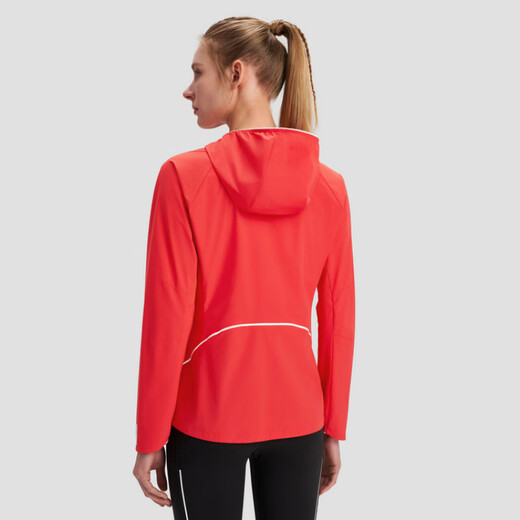 迪桑特（DESCENTE）RUNNING系列UPF100防晒轻薄透气夜跑外套上衣梭织夹克女款 RD-RED S