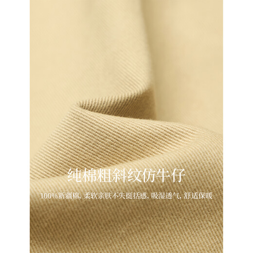 
InMAN (INMAN) Bane style imitation denim jacket 2025 autumn women's new 100 cotton drop-roller sleeve loose top light khaki M