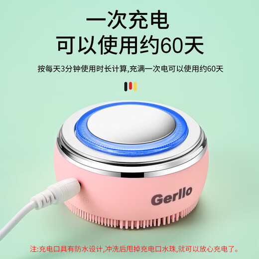 Gerllo Facial Cleansing Instrument Electric Pore Cleansing Facial Washing Instrument as a Gift for Your Girlfriend Mint Green EMS Microcurrent丨Phototherapy Skin Rejuvenation