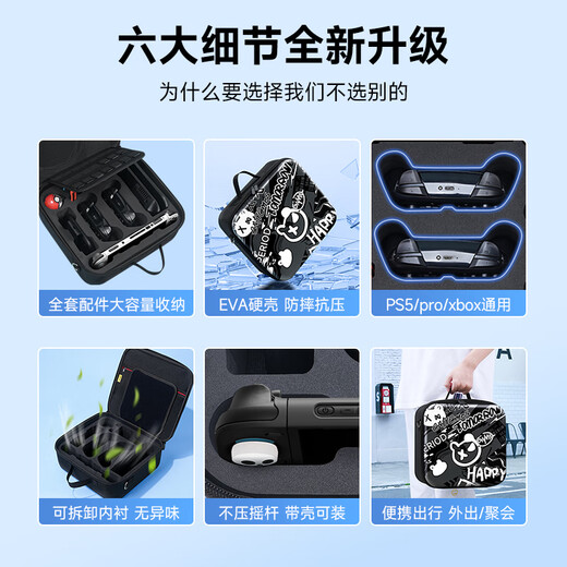 Jemdo is suitable for Nintendo Switch2 storage bag ns2 generation dual Pro handle protection box shell tempered film rocker cap game console charger base large capacity accessories family bucket