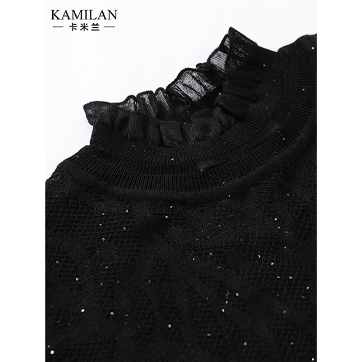 Kamilan (Kamilan) Small Stand-Up Collar Pull pour les femmes 2024 NOUVEAU SULATRE AUTOMN