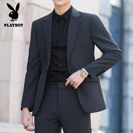 Playboy (Playboy) Herren -Kaffeeanzug Frühling und Herbst Schlanker und gutaussehender lässiger Anzug Jacke koreanische Hochzeitsstil Top Brown [Single Piece] Hochqualität höher als die Qualität von Peers