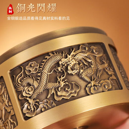 Wulong tea can brass sealed can small metal tea storage box tea warehouse Pu'er tea awakening tea storage can Wulong tea can - copper color