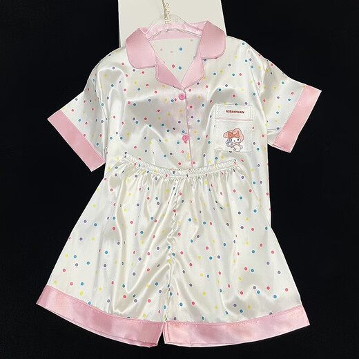 Ran Yilan's Même célébrité Internet Ins Style Summer NOUVEAU COULEUR POLKA POT DOT CHEPER CHEUVE CLIGHE SILK DOUELLE ET MIGNE Student Home Vêtements Light Yellow # YX-9214 L 99-115JIN [Jin est égal à 0,5 kg]