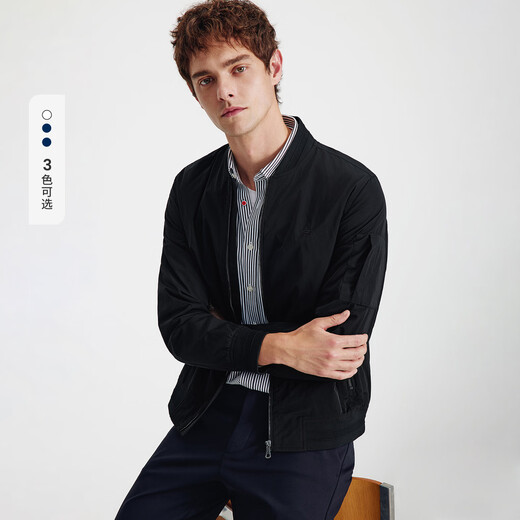 Navigare Italian dinghy men's casual executive jacket baseball collar sports coat 1331002041 black M