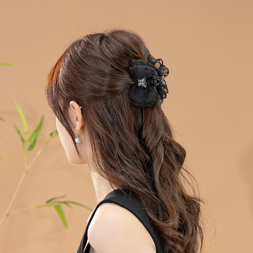 Chimera (CHIMERA) light gauze polka-dot bow half-tied hair grabber hair full-tied grabber hairpin hairpin female hairpin girl birthday gift