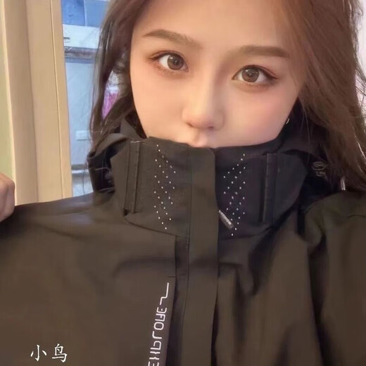 ARCX Archeopteryx Three-in-One Jacket Windproof and Waterproof Removable Liner Outdoor Mountaineering Jacket Men's and Women's Jacket Black N High Quality Single Punch Windproof and Waterproof 2XL Recommended 130-150Jin Jin equals 0.5kg