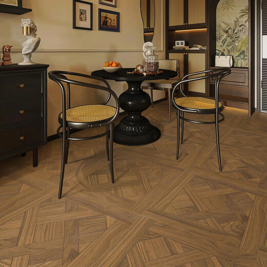 Foshan CANG 600x600 Français Versailles Parquet en bois Brique de grain et salle à manger carreaux de sol de chambre à coucher complet