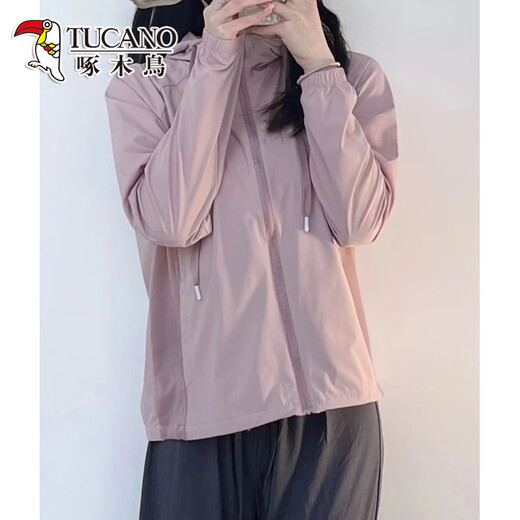 Woodpecker Sun Protection Vêtements pour femmes Fil original respirant 2025 Été design lâche Veste à manches longues minces ultraviolets Sun Protection Vêtements rose L