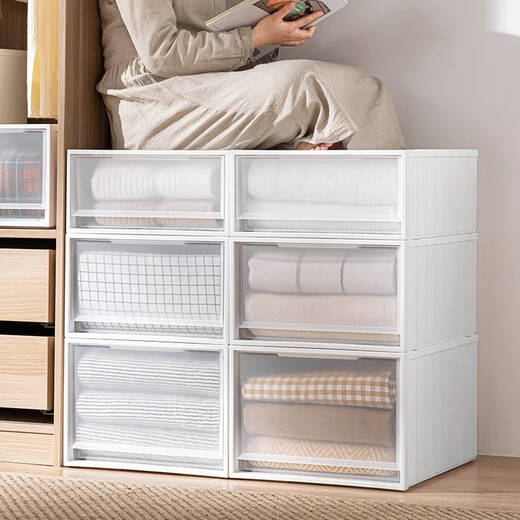 Cajón de la caja de almacenamiento de Miehone Cajero de plástico Caja de almacenamiento de almacenamiento Armario de almacenamiento Caja de acabado transparente 9227 profundidad 44 Ancho 34 Altura 19 Precio de un paquete 365 días / diez años Garantía / Dañado
