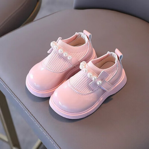 Leather Shoes Girls Princess Shoes Children's Small Leather Shoes Spring and Autumn 2025 New Autumn Style Girls' Single Shoes Baby Leather Shoes Black 24