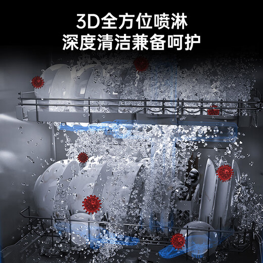 Panasonic (Panasonic) desktop dishwasher third generation upgraded model smart washing 80 high temperature sterilization mother and baby household independent drying 5 sets NP-UW5BK3Y second-level water efficiency