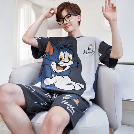 Zipjbx shorts à manches courtes pyjamas masculins pour l'été en liberté plus taille décontractée et à la mode.