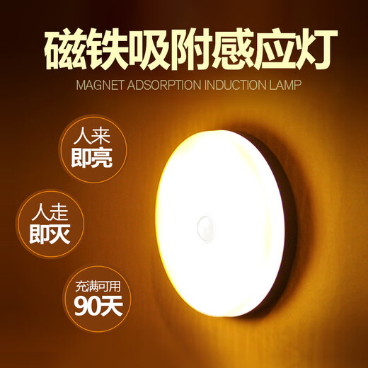 Ziyu Rechargeable Wall Lamp LED Induction Night Light Smart Charging Night Light Human Body Sensing Corridor Corridor Bathroom Human Body Sensing White Light