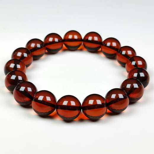 Amber style, one thing, one picture, one certificate, amber bracelet, men's and women's bracelets, beads, amber, brown, burgundy, 16.86g, 12mm