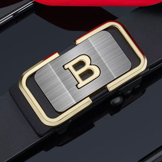 Toothless automatic buckle, inner wear, holeless belt head, men's trousers belt head, toothless, slotless 3.3cm inner buckle, high-end gold 115cm