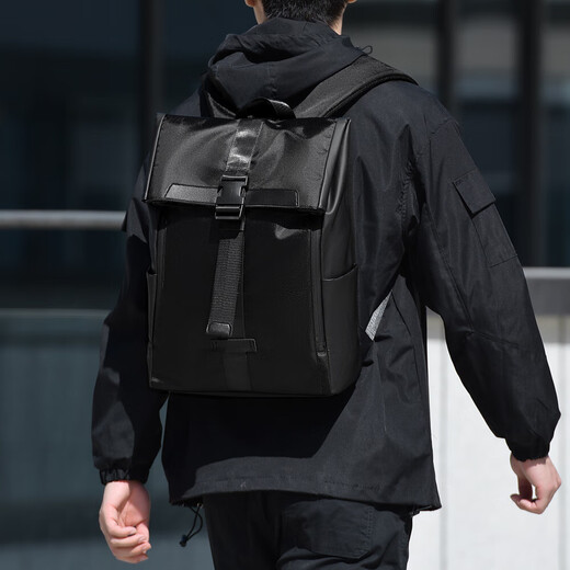 Neue Männer Rucksack Freier Geschäfts Computer Rucksack Trendy Schoolbag wasserdichte Reisetasche große Kapazität Rucksack Männer schwarz