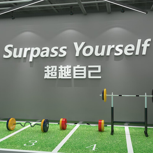Internet Promi Check-in-Fitnessstudio Wanddekoration Sportkultur Inspirierende Slogan Poster Atmosphäre Layout Bild Wandaufkleber 17152 selbst-weiß 2mm Acryl