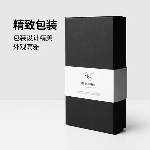 msquare防盗刷护照夹机票证件收纳包随身包RFID出国旅行出差防水 防盗刷护照夹黑色