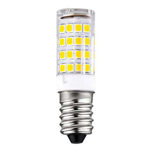 Refrigerator light bulb universal 15wled bulb e14 small screw mouth E12 microwave oven old range hood sewing machine lamp crystal lamp suitable for Haier Siemens lighting Beijing self-warehouse delivery Today's Rida-5W white light Dongying E14 small screw mouth ceramic model
