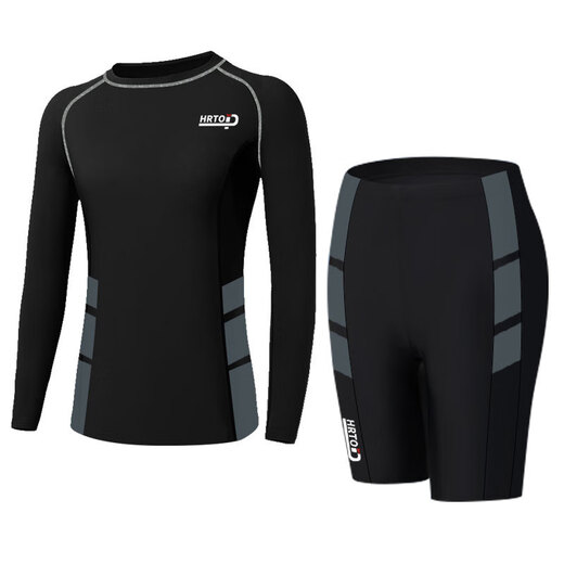 Hurun Combinaison de style coréen pour femmes, maillot de bain de sport fendu à manches longues, combinaison de surf pour couple conservateur, combinaison de méduse pour hommes, M pour hommes
