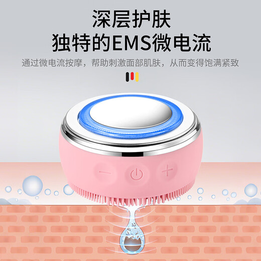 Gerllo Facial Cleansing Instrument Electric Pore Cleansing Facial Washing Instrument as a Gift for Your Girlfriend Mint Green EMS Microcurrent丨Phototherapy Skin Rejuvenation