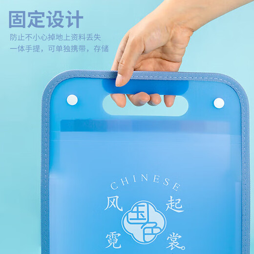 齐心（COMIX） A1490 RAY立式伸缩风琴包 MFA6187竖式风琴包 13格 竖式 13格 紫色-MFA6187