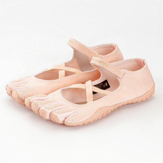 Laura Star 1023 women's five-finger shoes indoor fitness yoga Pilates soft sole slippery dance training pink natural foot feel丨anti-slip texture丨open 36