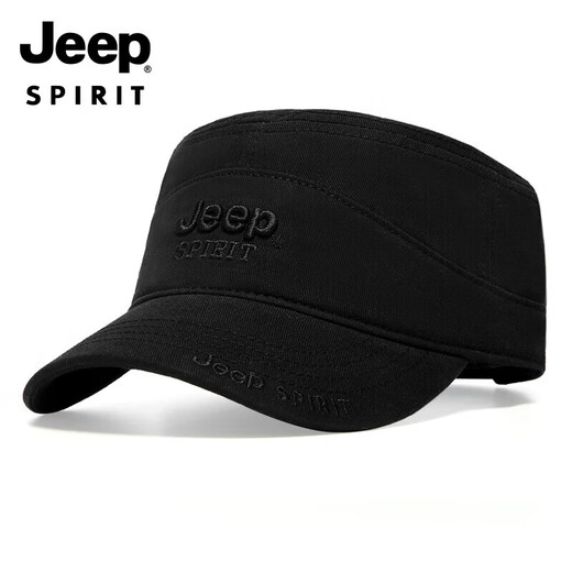 JEEP Hat Men's Flat Top Hat Four Seasons Peaked Cap Middle-aged and Elderly Outdoor Leisure Versatile Baseball Cap A0293